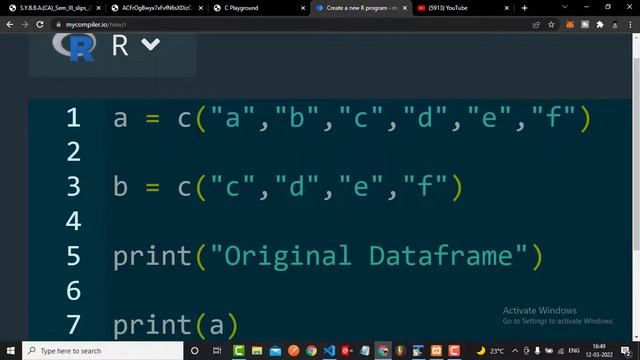 Write an R program to compare two data frames to find the elements in first data frame смотреть онлайн