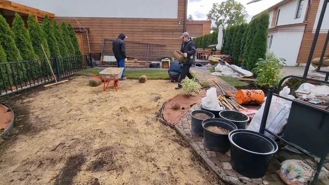 Озеленение участка. Благоустройство территории. Рулонный газон в Москве и Московской области. смотреть онлайн