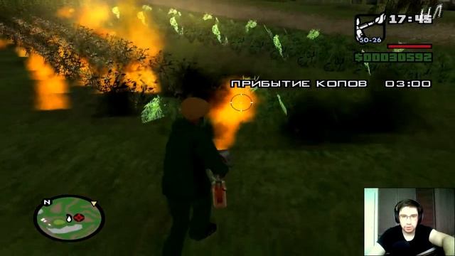 Едем в Сан-Фиерро или как орудовать огнемётом... GTA San Andreas #11. смотреть онлайн