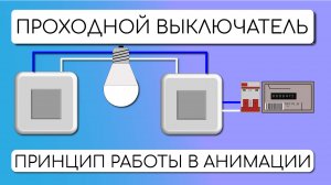 КАК ПОДКЛЮЧИТЬ ПРОХОДНОЙ ВЫКЛЮЧАТЕЛЬ #выключатель #электромонтаж #освещение