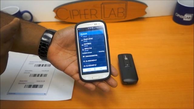 How to pair CipherLab 1664 Bluetooth 2D Barcode Scanner with Android Device смотреть онлайн