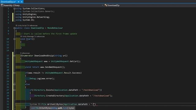 How to download and unzip a zip file using unity in C# with a unitywebrequest. Easy with no plugins смотреть онлайн