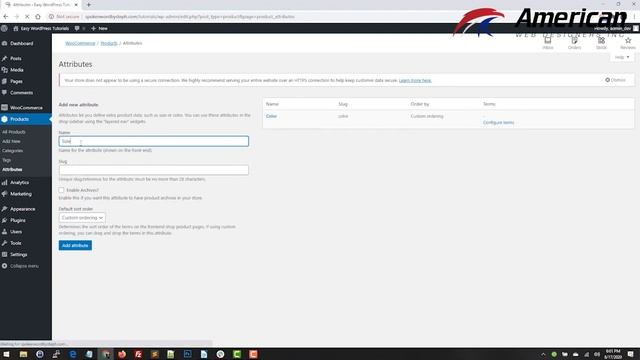 How to Add Product Attributes Using WooCommerce on WordPress | Guide by American Web Designers Inc смотреть онлайн
