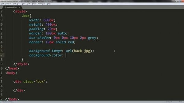 Set background image in div box using html and css | css div box container |