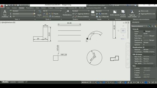 TUTORIAL AutoCAD 2D: #9, QUOTA e MISURA смотреть онлайн