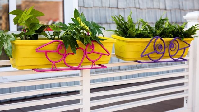 Красивый Балкон с подставками для цветов ? Товары для Дачи от HITSAD.RU смотреть онлайн