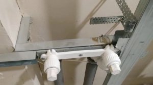 Монтаж скрытого водопровода за стеной из ГКЛ.