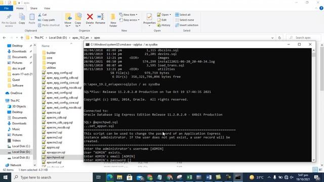 How to reset Oracle Apex internal workspace admin password | Oracle APEX смотреть онлайн