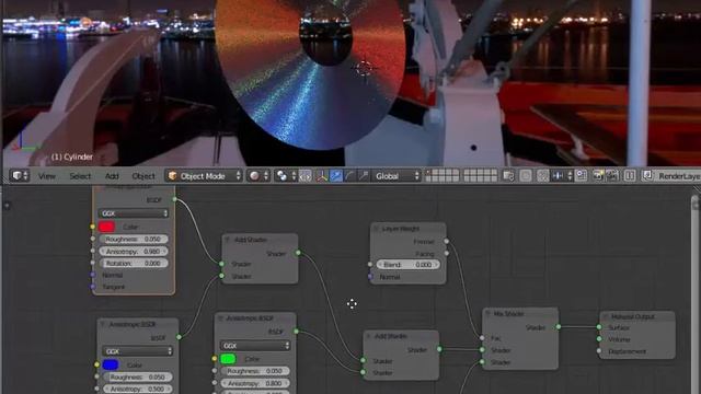 CD Spectrum anisotropic material - Blender, Cycles смотреть онлайн