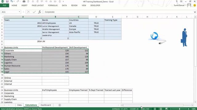 Excel Dashboard Course #18 - Creating a Human Resource (HR) Training Dashboard смотреть онлайн