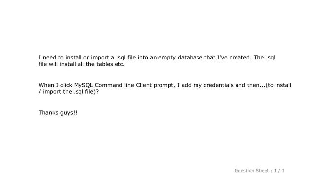 MySQL : How to install a .sql file using MySQL Command line Client смотреть онлайн