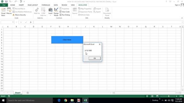 PART 12 - HOW TO USE DATE AND TIME FUNCTIONS IN EXCEL VBA MACRO (TAMIL) | Kallanai YT смотреть онлайн