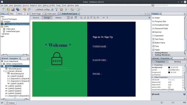 Java swing UI how to design java jframe Design Login In netbeans UI Java by java swing смотреть онлайн