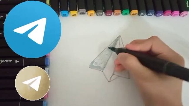 Drawing for children telegram | Как можно нарисовать телеграм. смотреть онлайн