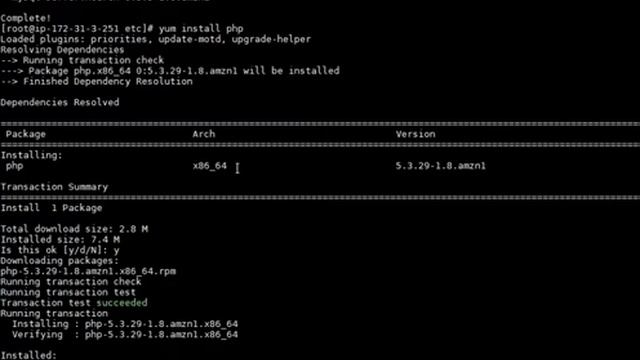 install mysql-server, php, php-mysql and edit php.ini in amazon linux - ec2 смотреть онлайн