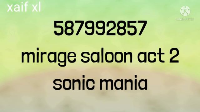 sonic mania Mirage saloon act 2 roblox id (Not working) смотреть онлайн