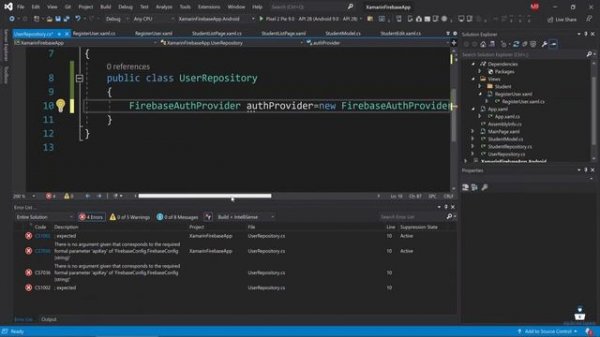 How to User Registration in Firebase Authentication with Email & Password using Xamarin Forms