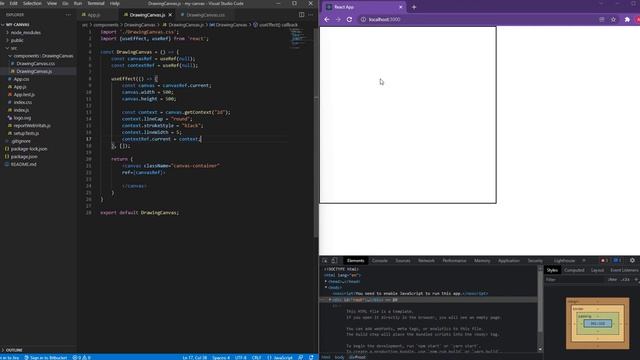 Drawing on canvas | React js смотреть онлайн