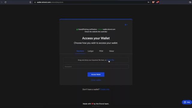 Rarity.market - How to login with Elrond web wallet and keystore file смотреть онлайн
