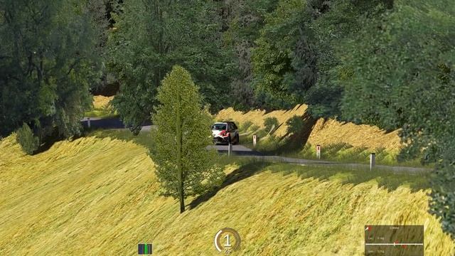 Toyota Yaris Rally in Dražgoše, Slovenia (Assetto Corsa with realistic graphics mod) смотреть онлайн