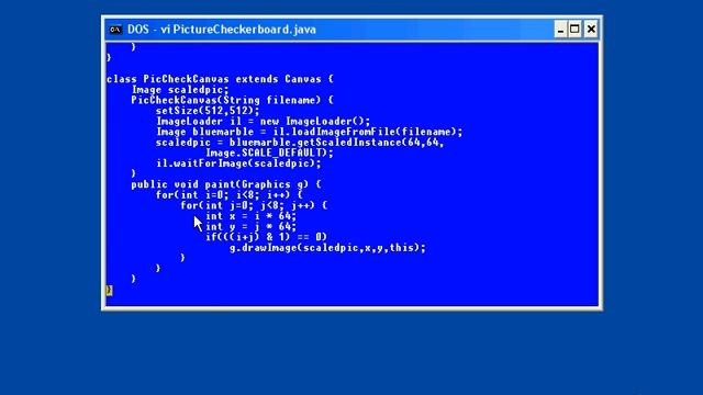 52.Java Intro -Chapter07.Graphic FilesLesson7.Picture Checkerboard Solution смотреть онлайн