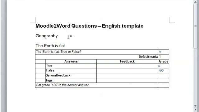 Create a Question in Microsoft Word and Import it into Moodle смотреть онлайн