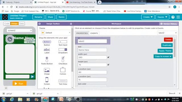 Whatsapp Messenger in applab of Code.org-Live Online Tutorial-19 смотреть онлайн