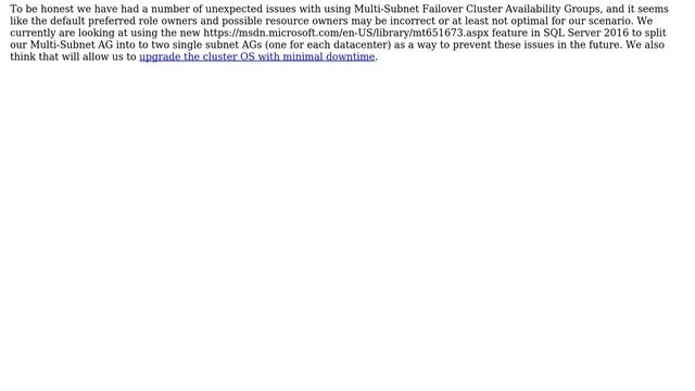 Availability Groups using Multi-Subnet Clustering: Preferred Owners for Roles and Possible... смотреть онлайн