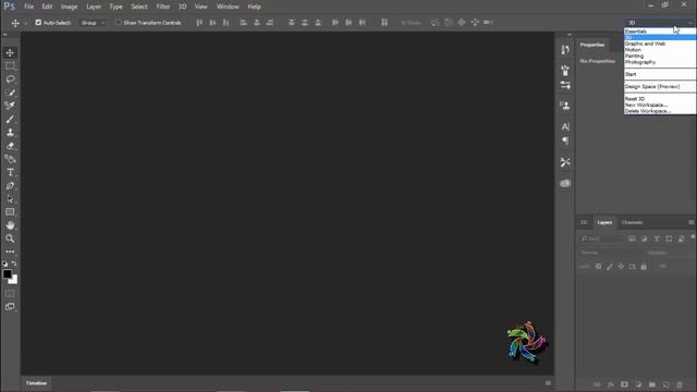 #01 Photoshop Interface Cc 15.5 - Menu Bar, Options Or Property Bar, Tool Bar, Palates