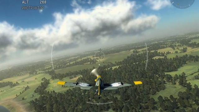 WarThunder 1.17.40 реакция на резкое отклонение РН Bf-109E смотреть онлайн