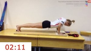 132 отжимания за 4 мин. Ксения Богомолова полиатлон / рекорд отжиманий / push up