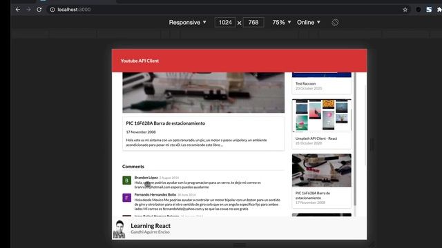 Youtube API Client - Search Videos - React смотреть онлайн