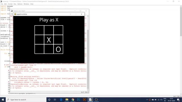 CS50 Artificial Intelligence Course - Project 0b - Tic-Tac-Toe using python смотреть онлайн