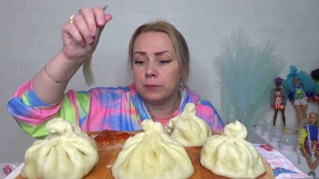 МУКБАНГ ХИНКАЛИ ДОМАШНИЕ, СОУС ТАР -ТАР/// Mukbang еда на камеру/ не АСМР. смотреть онлайн