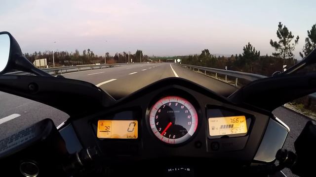 Honda VFR 800 VTEC Acceleration 0-230km/h