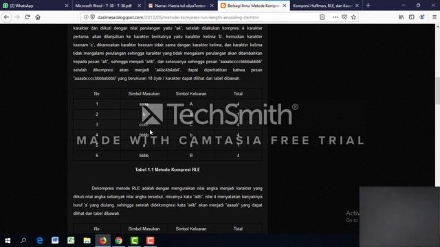 Tugas ke tiga pengolahan citra yaitu Metode RLE (Run Length Encoding) смотреть онлайн