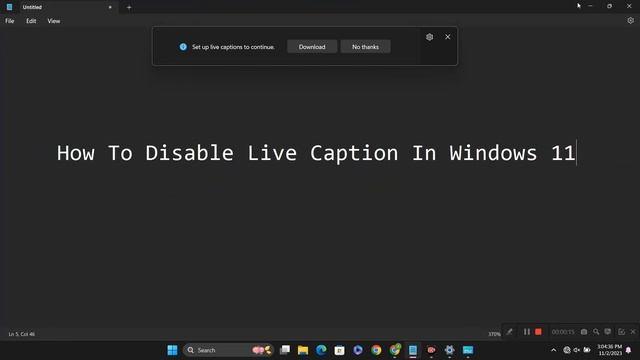How To Disable Live Caption In Windows 11 смотреть онлайн