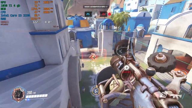 Overwatch :GTX 1050 Ti + CORE i5-3330 8GB RAM low,ultra settings смотреть онлайн