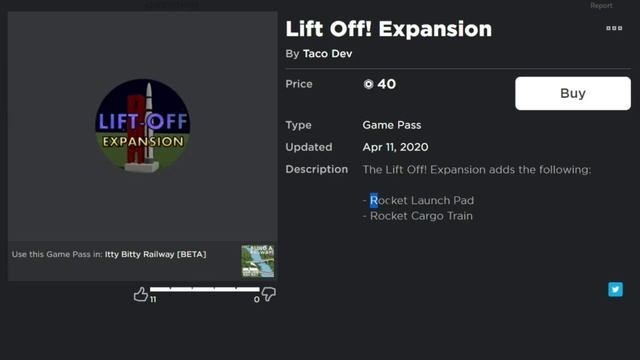 Lift Off Gamepass Review! // Itty Bitty Railway. // IBR // Roblox! смотреть онлайн