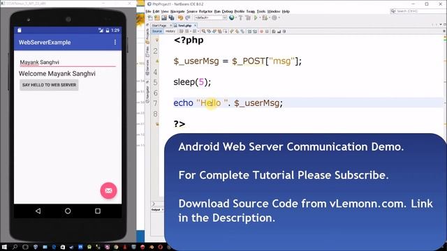 Android Web Server Communication Demo смотреть онлайн