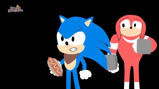 Sonic Tails And Knuckles Eating Hotdogs Sonic Boom Sega Doodles смотреть онлайн