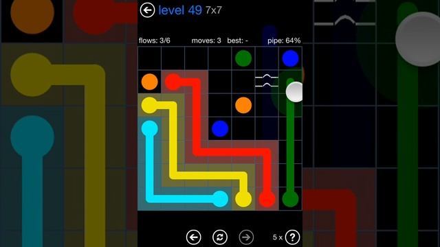 Flow Free Bridges Challenge Pack 7x7 Level 49 Walkthrough смотреть онлайн