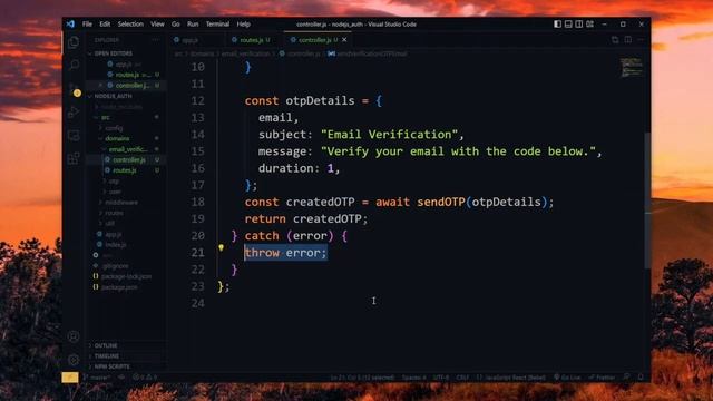 Simple Node Auth Backend #8 - OTP Email Verification I смотреть онлайн