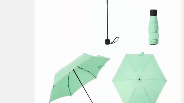 Маленький модный складной зонт от дождя для женщин и мужчин 2 шт 180 г, карманный мини зонт смотреть онлайн