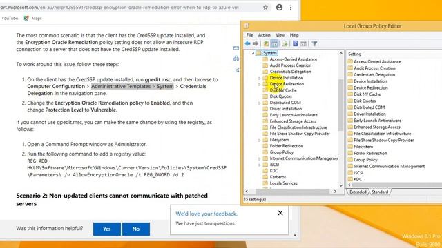 How to fix remote Desktop Error CredSSP encryption смотреть онлайн
