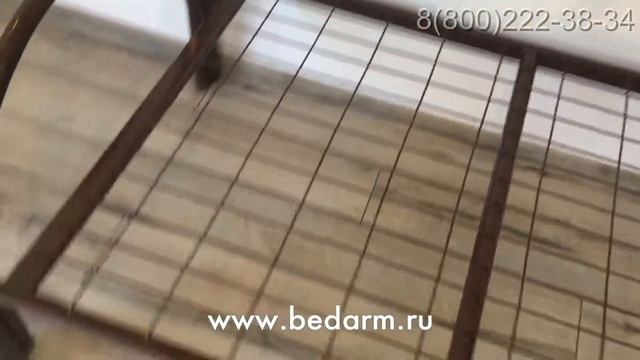 Металлическая двухъярусная кровать КС-2 коричневая (обзор с комментариями) смотреть онлайн