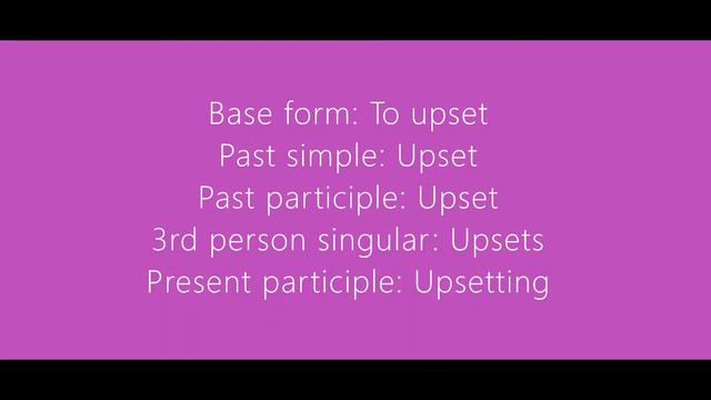 13 Irregular verbs that stay the same in each form смотреть онлайн