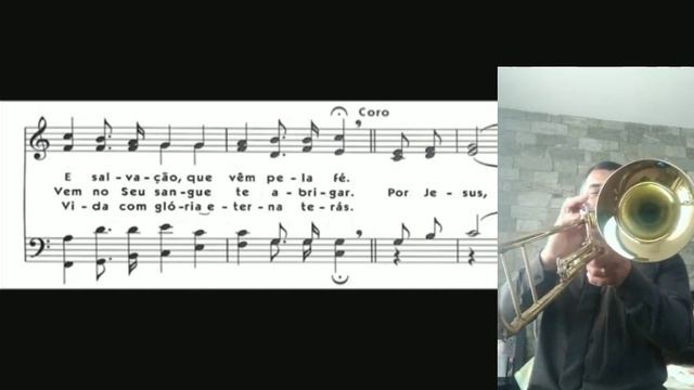 Hino 155 ccb . Olha a Cristo , o redentor.... trombone e teclado na comunhão. . смотреть онлайн