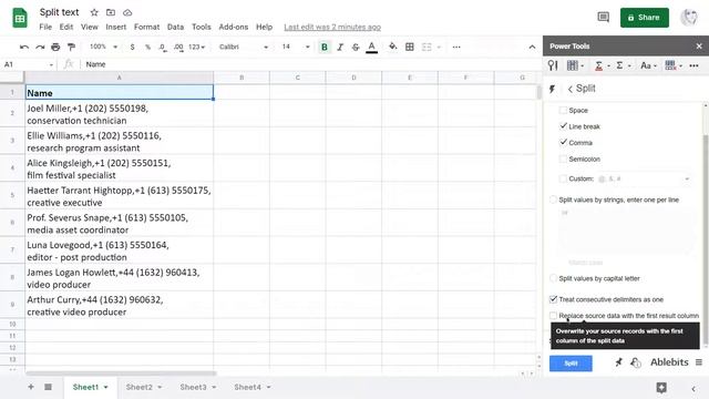 How to split cells in Google Sheets смотреть онлайн
