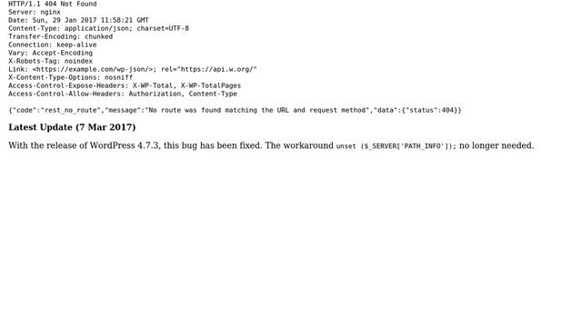Wordpress: wp-json/ return 404, but wp-json/wp/v2/ works fine on my nginx server (3 Solutions!!) смотреть онлайн